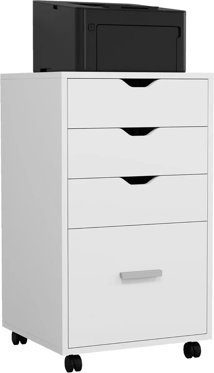 Mobile File Cabinet 4-Drawer Filing for Home - Image 1
