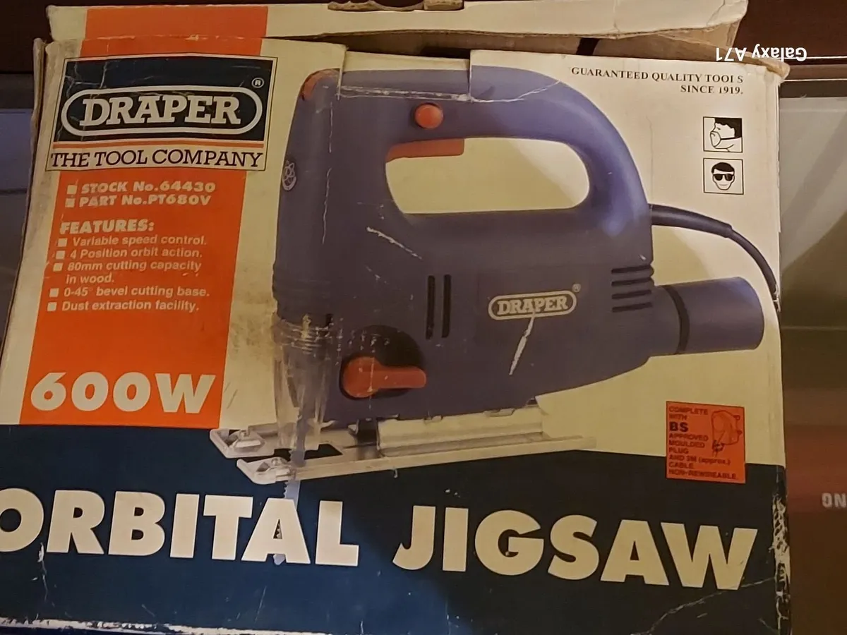 Draper 600W Orbital Jigsaw Model PT680V Excellent - Image 2