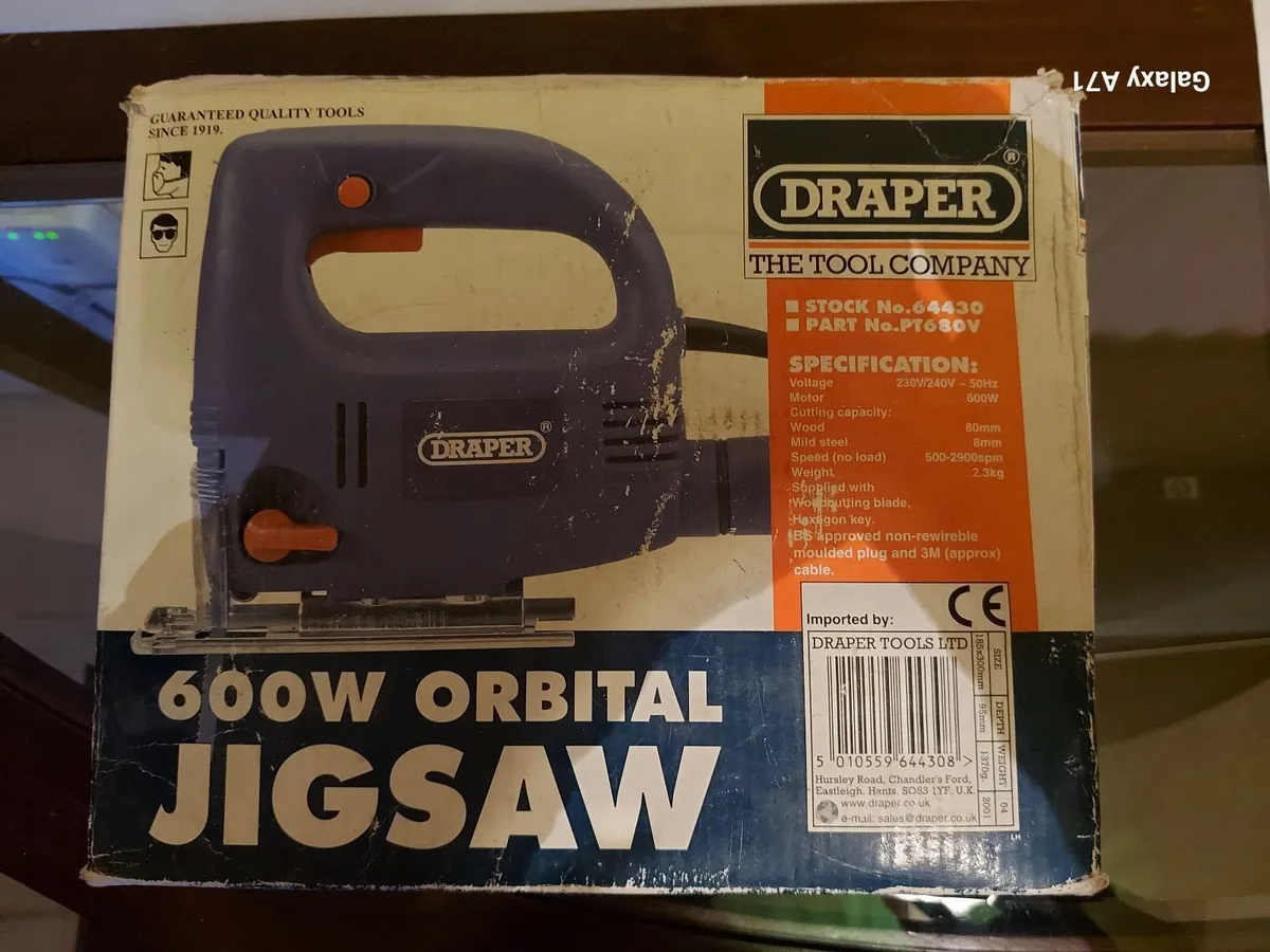 Draper 600W Orbital Jigsaw Model PT680V Excellent - Image 1