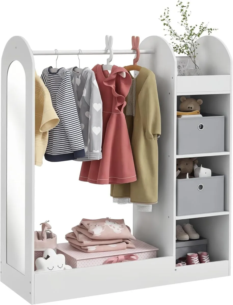 Kids Clothes Rail Children Dress Up Storage with - Image 1