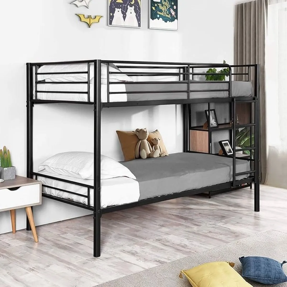 Black single Metal Bunk Bed FREE DELIVERY - Image 1