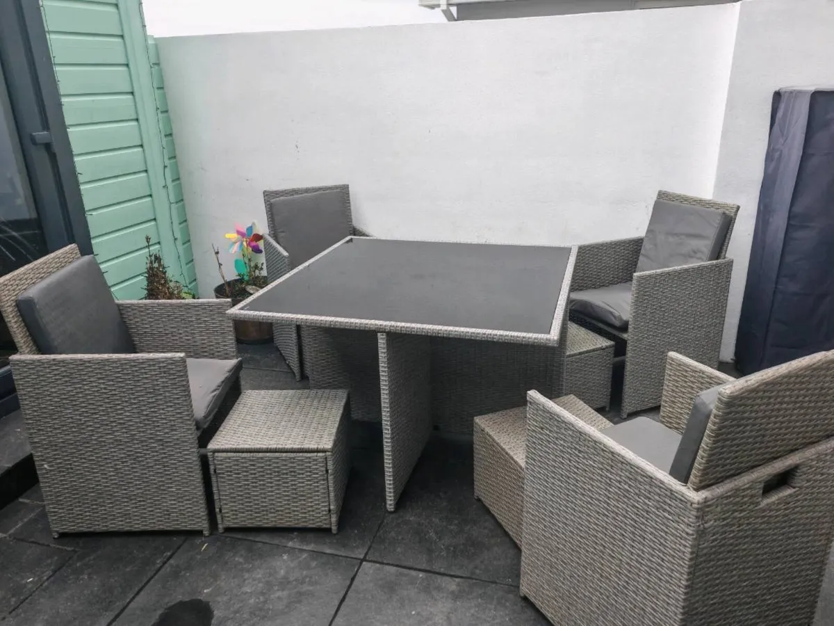 Rathwood rattan 4 seater cube garden set - Image 1