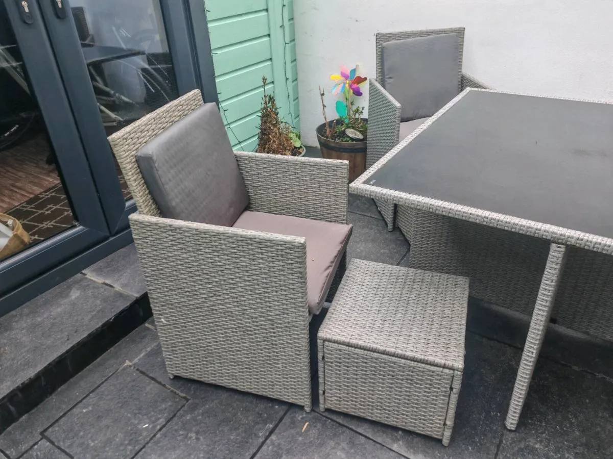 Rathwood rattan 4 seater cube garden set - Image 4