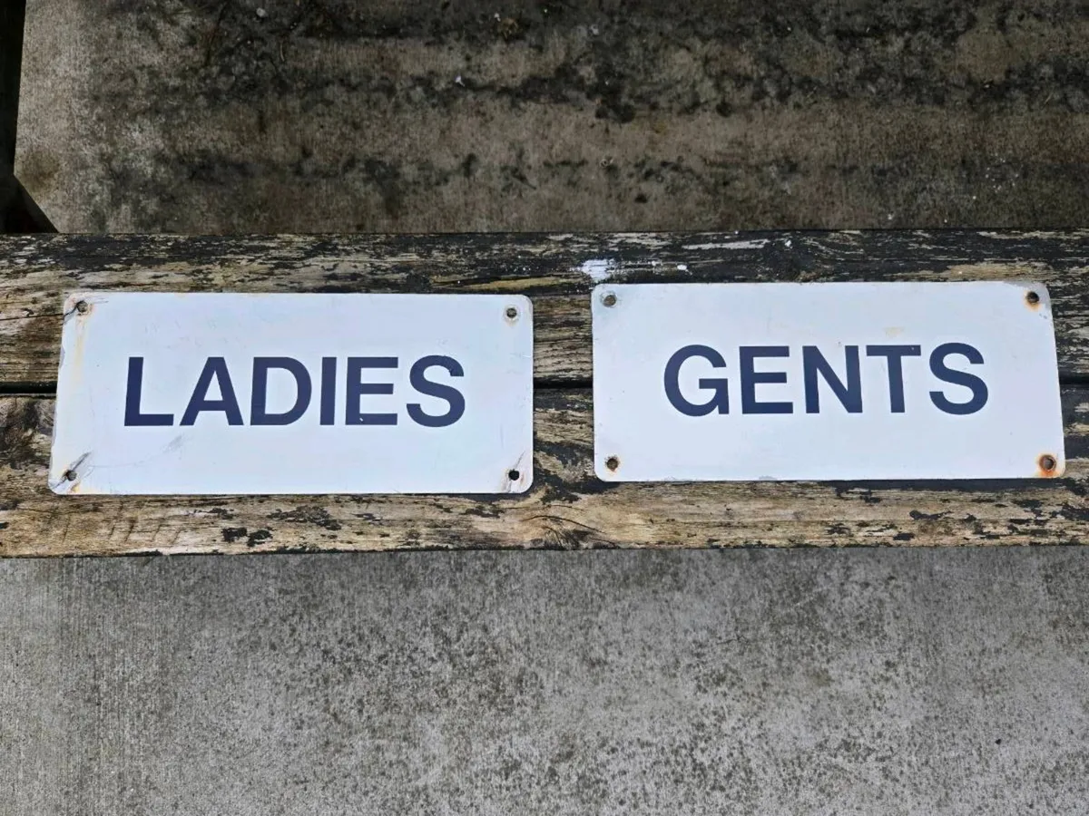 Vintage Ladies/Gents Signs - Image 1