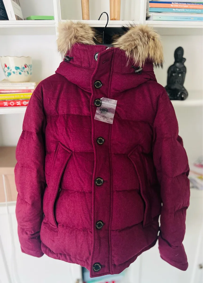 Burberry Faux Fur Trim Hooded Puffer - Image 1