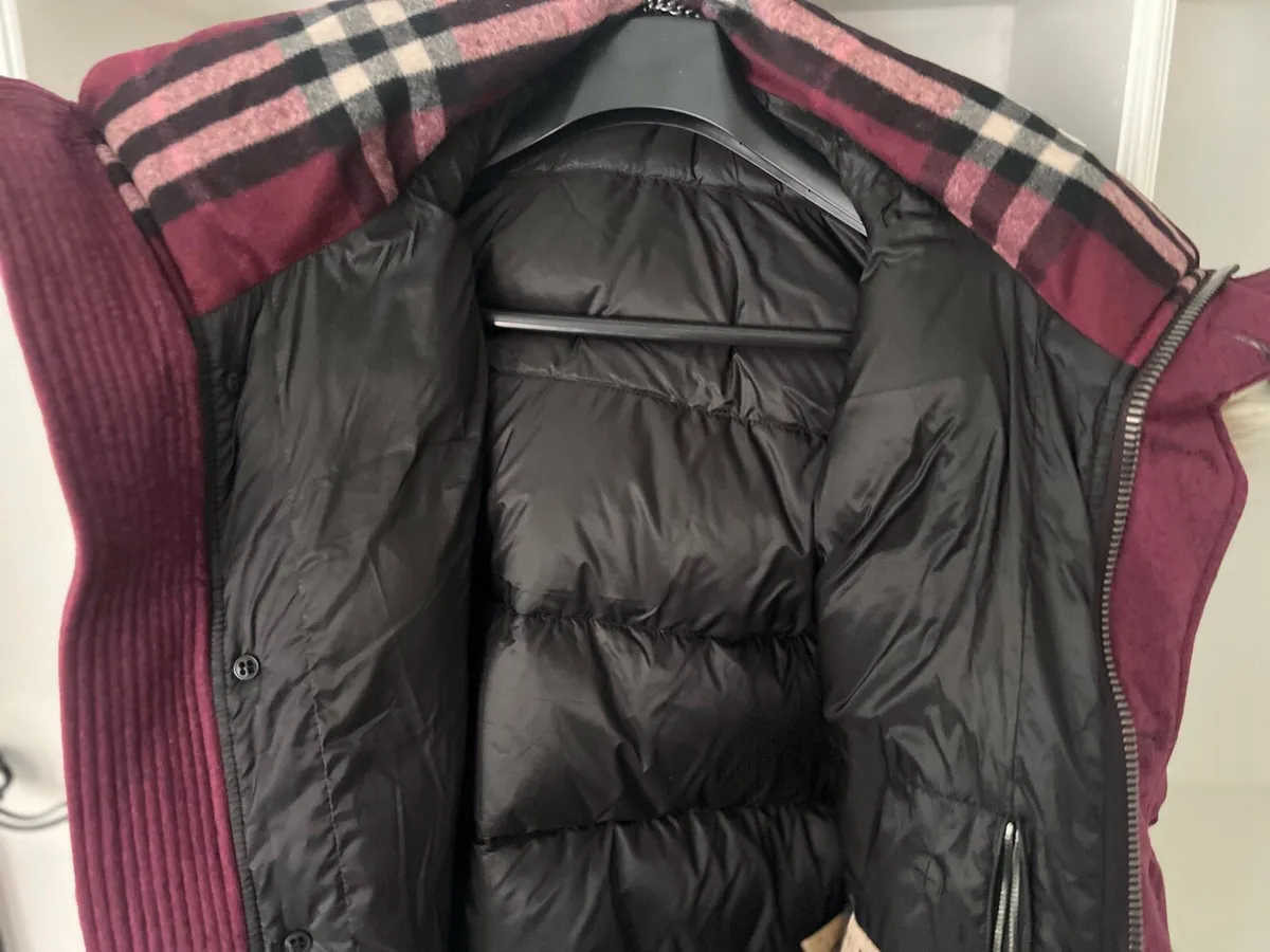 Burberry Faux Fur Trim Hooded Puffer - Image 4