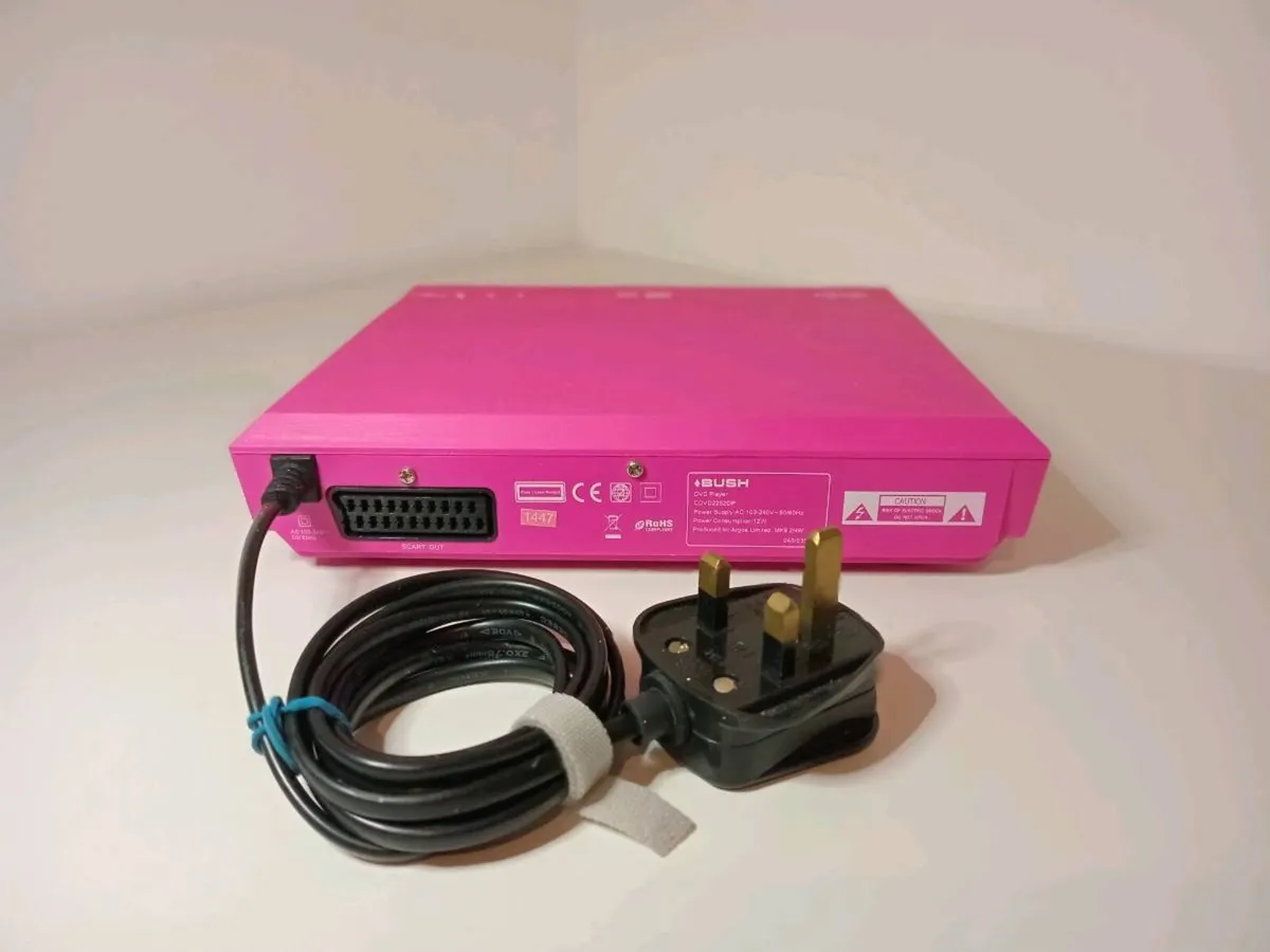Pink DVD player Bush with universal remote - Image 3