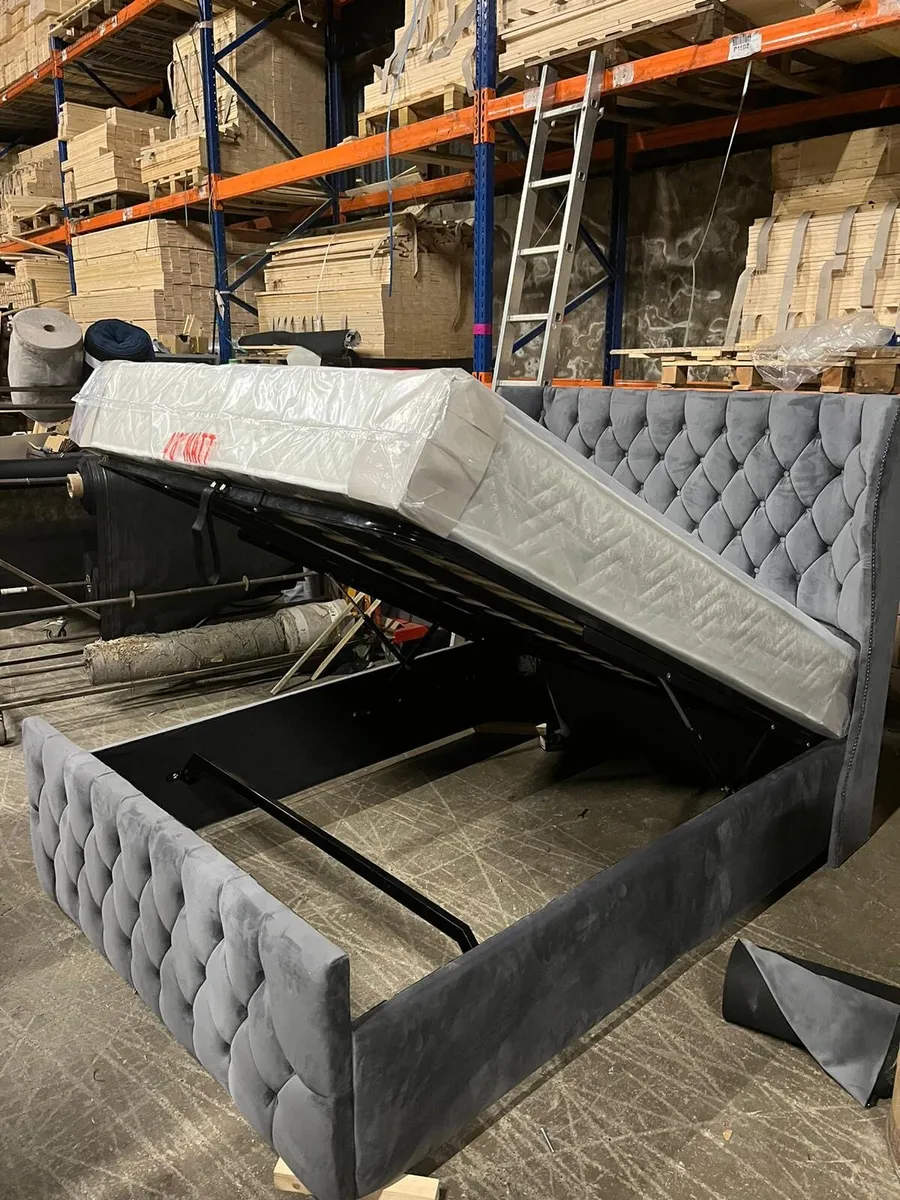 New Dubai Wingback Frame Beds Free Delivery - Image 3