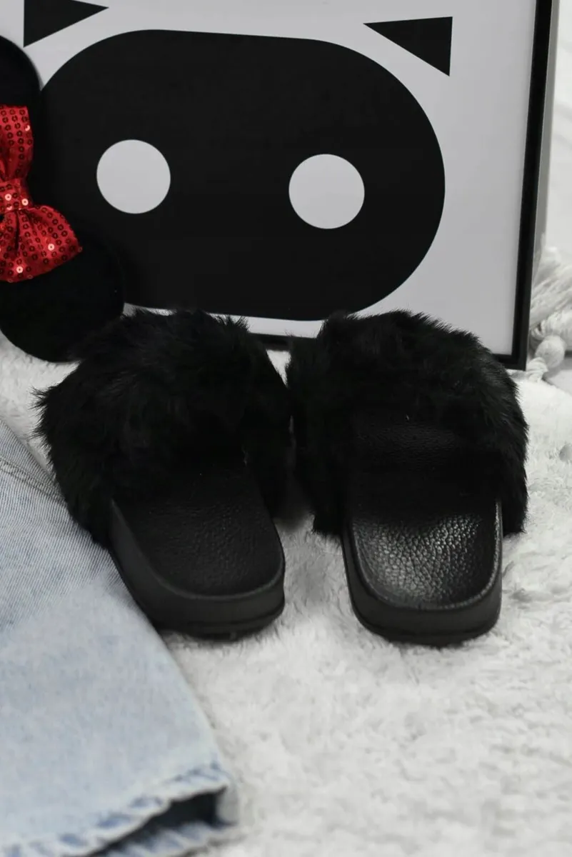 Fluffy fur slippers sizes 37-41 sizes 4-8 - Image 4