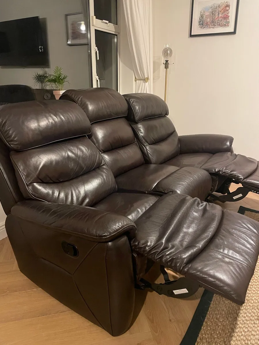 Leather Recliner Couch - Image 4