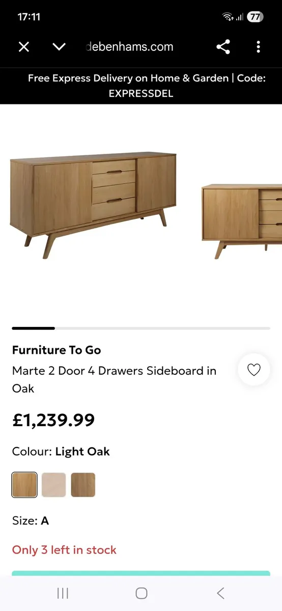 Oak Sideboard. - Image 2