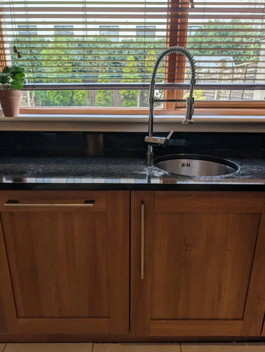 Full walnut kitchen + appliances - quartz worktop - Image 4