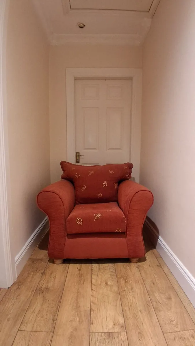 Two fabric armchairs - Image 1