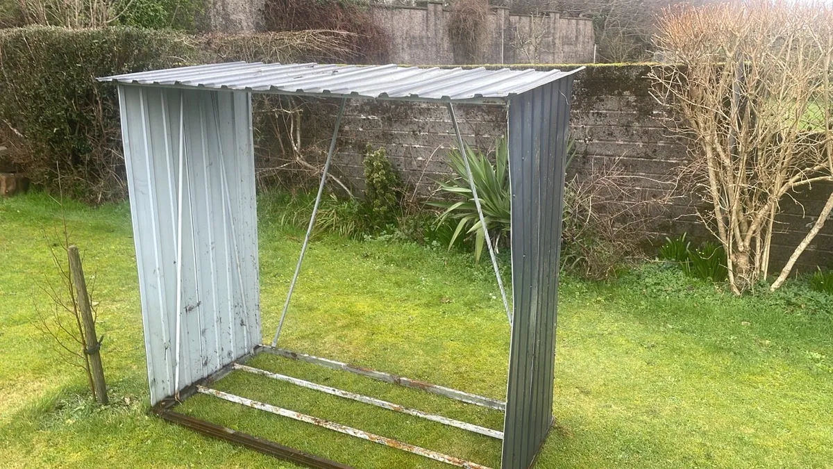 Metal firewood storage unit - Image 1