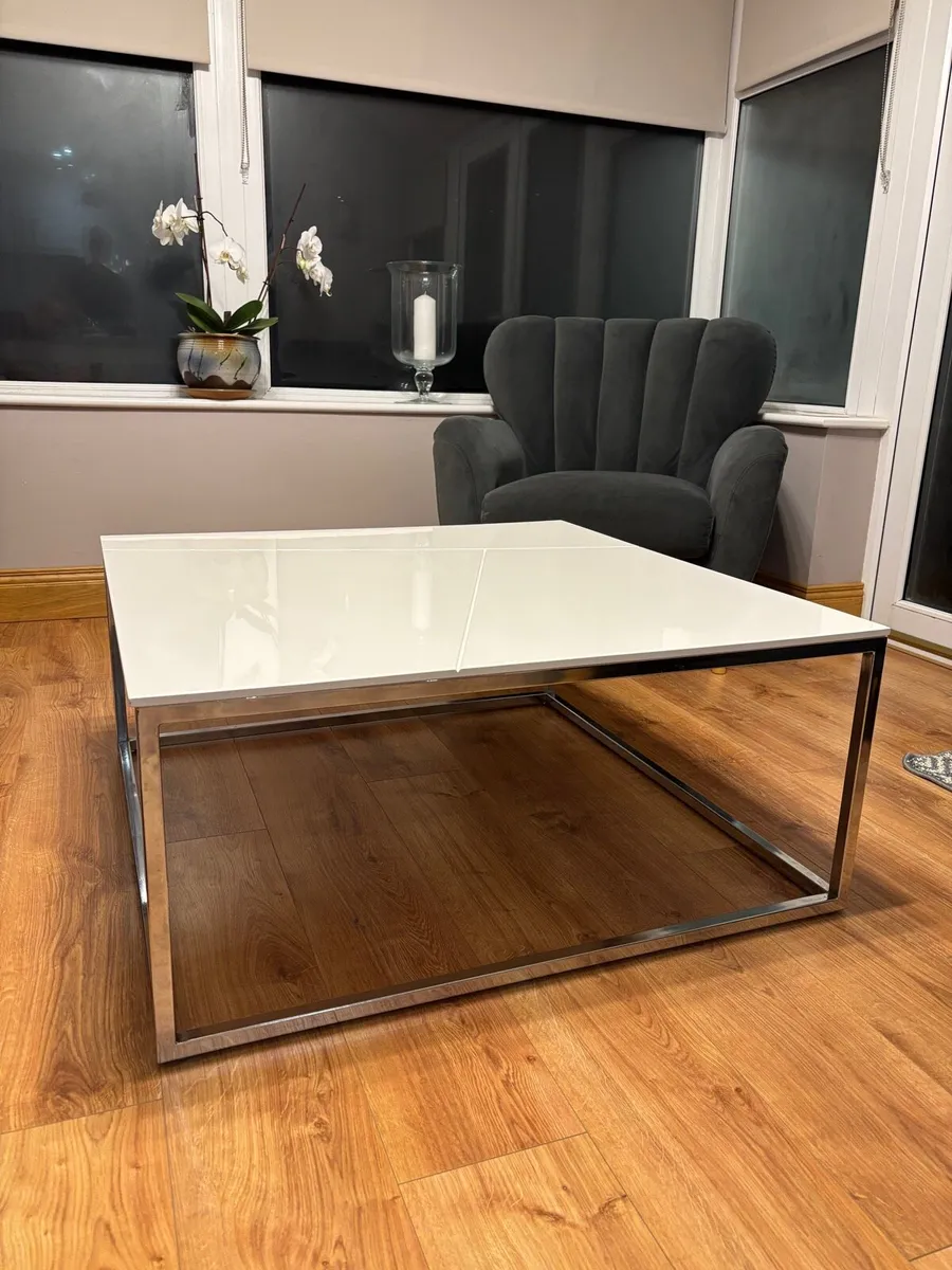 Panama White Square Coffee Table - Image 1