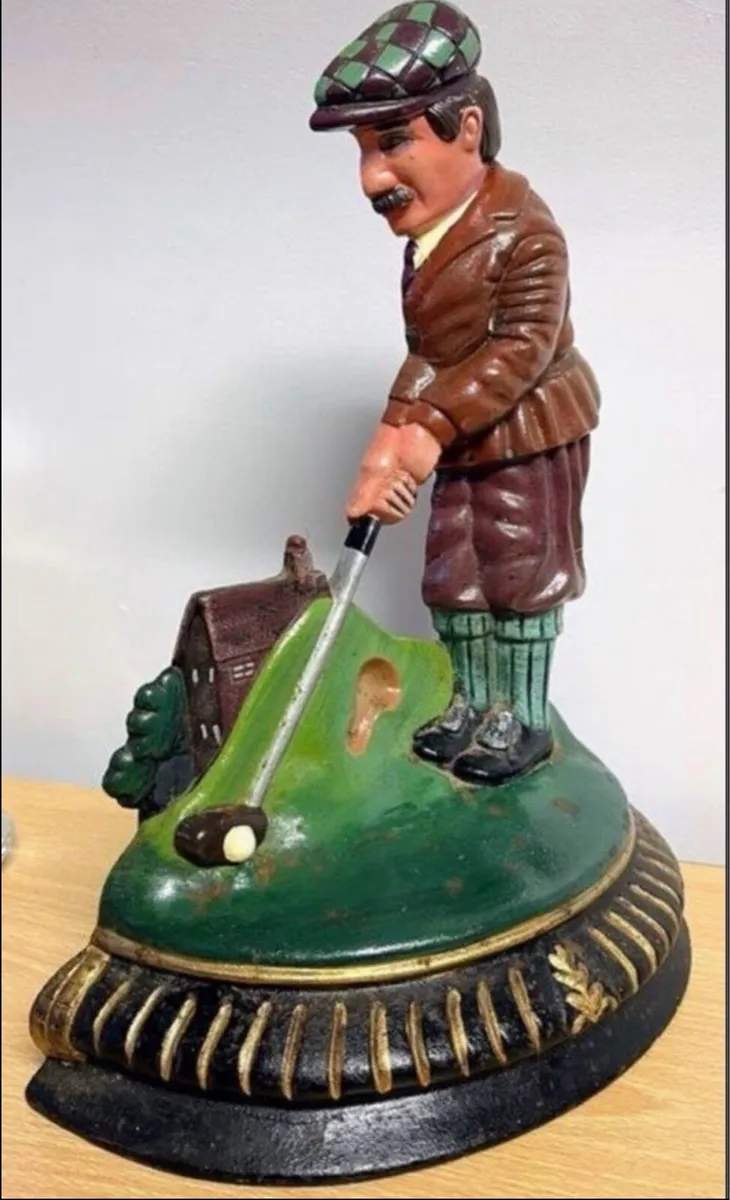 Vintage cast iron door stop - Image 1