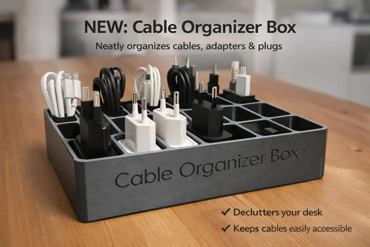 Desk Cable Organizer – Minimalist Setup - Image 4