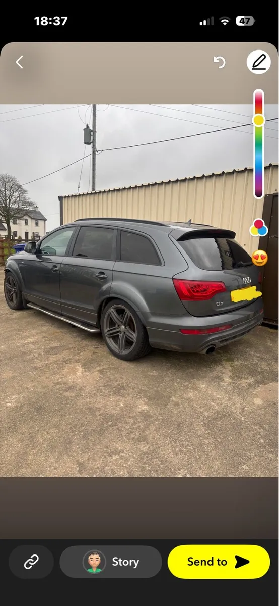 2012 Audi q7 damaged repairable - Image 2
