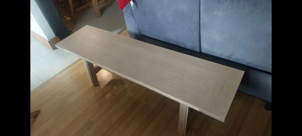 Oak dining bench - Image 4