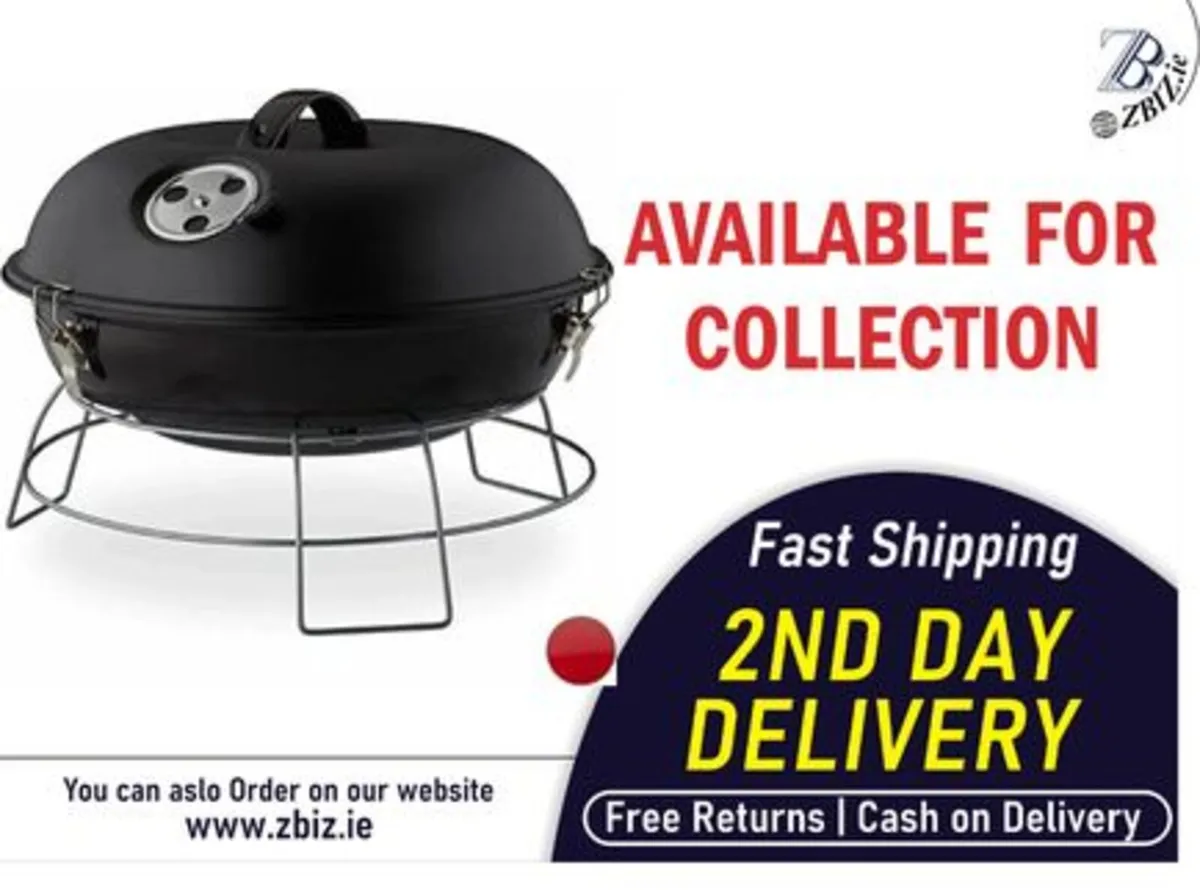 Barbecue Kettle BBQ Grill Portable with Lid Set - Image 1