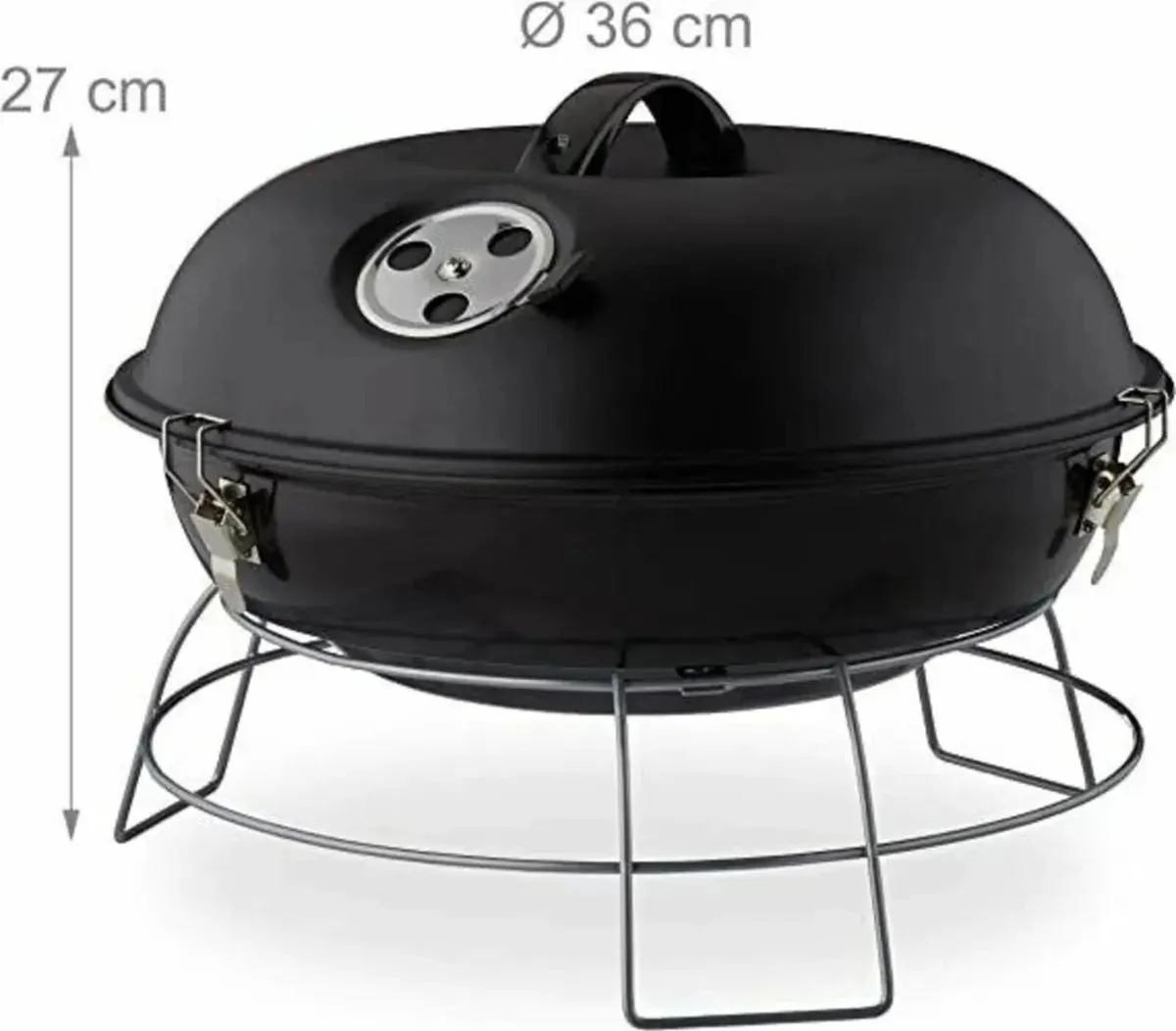 Barbecue Kettle BBQ Grill Portable with Lid Set - Image 3