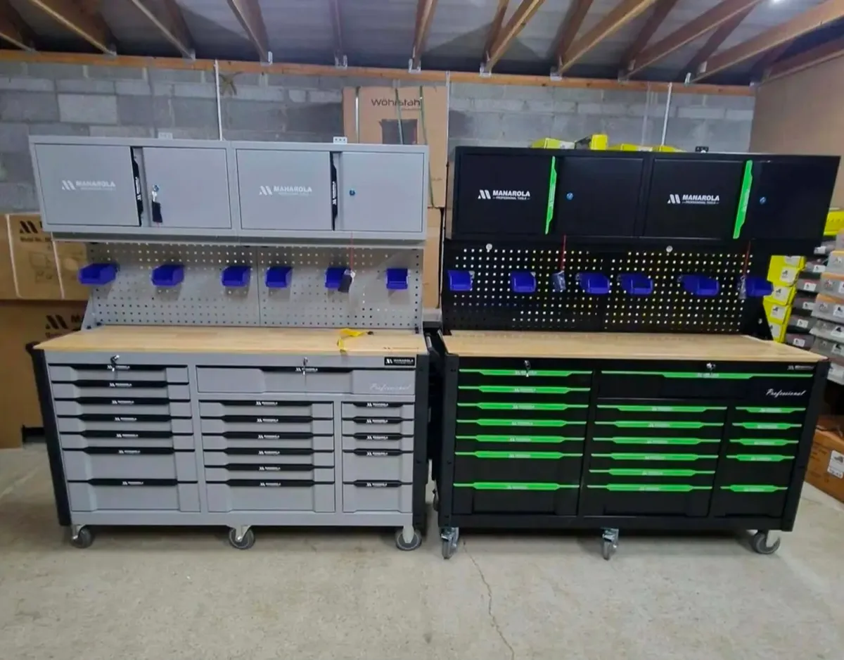 Manarola 68″ 19 Drawer Toolchest With 4 Upper Cabi - Image 4