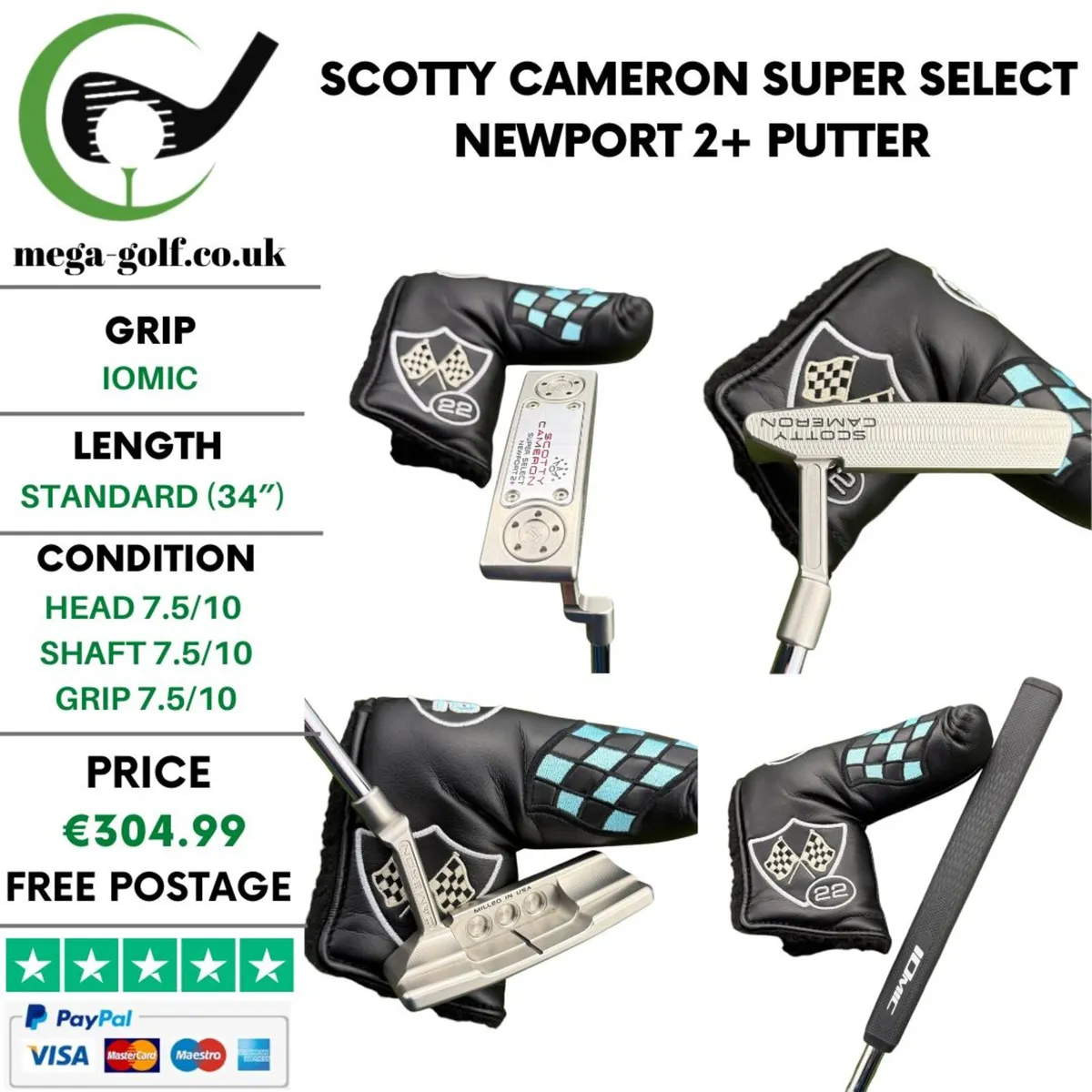 Scotty Cameron Super Select Newport 2+ Putter / 34 - Image 1