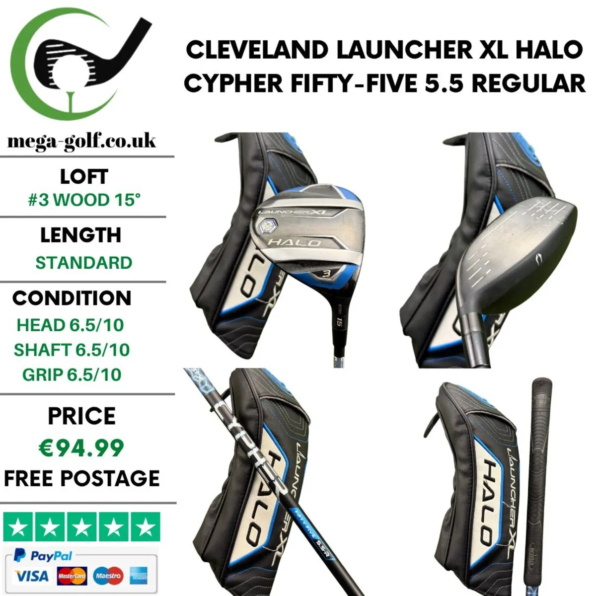 Cleveland Launcher XL Halo #3 Wood 15° / Regular - Image 1