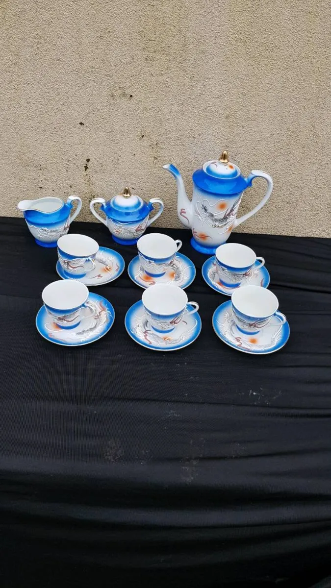 Blue espresso asian set small cups - Image 3
