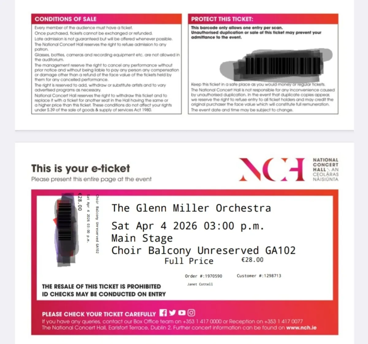 Glenn Miller tickets - Image 1