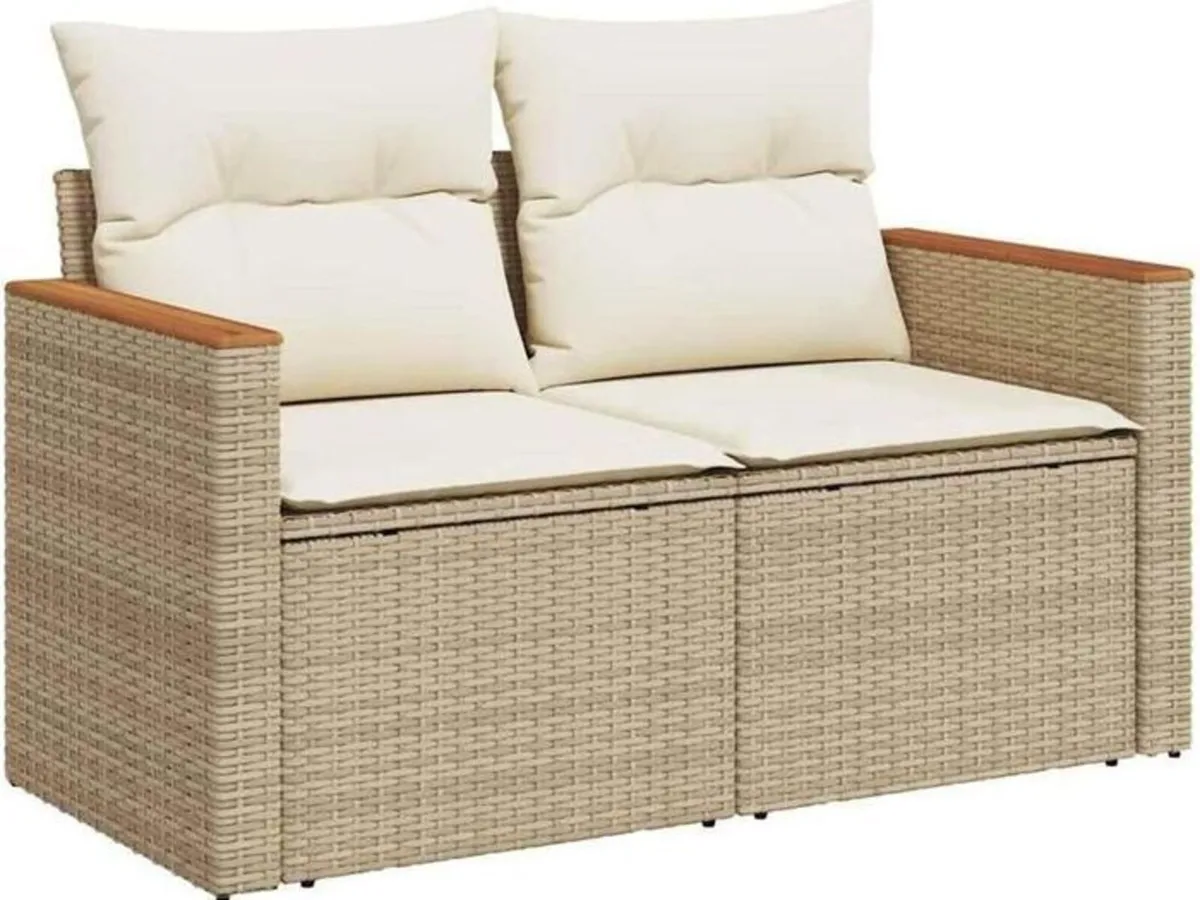 Garden Sofa 2 seater Poly Rattan - Image 3