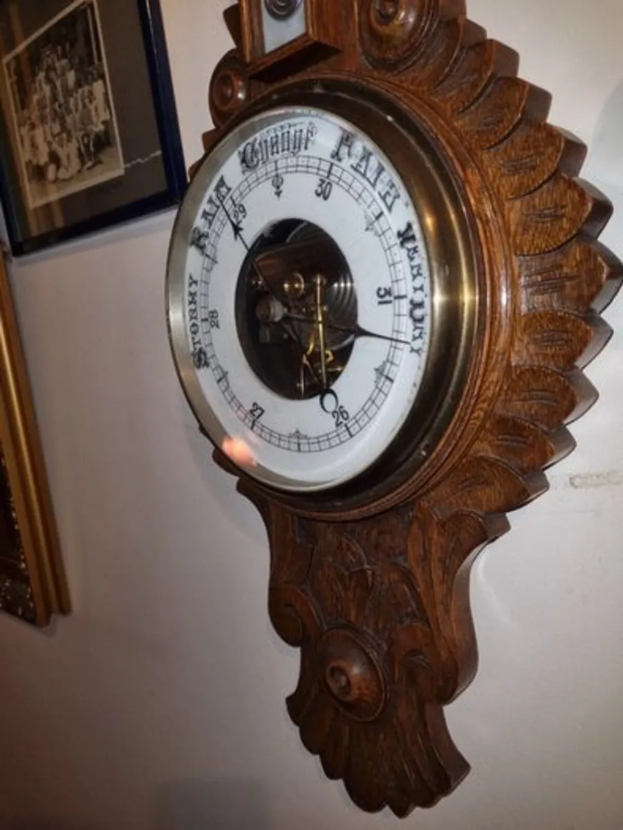 Large Victorian Banjo Barometer - Image 3