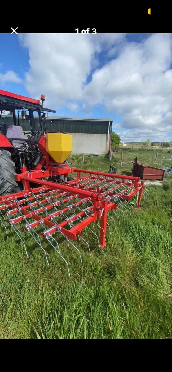 Jarmet tine harrow c/w seeder - Image 1