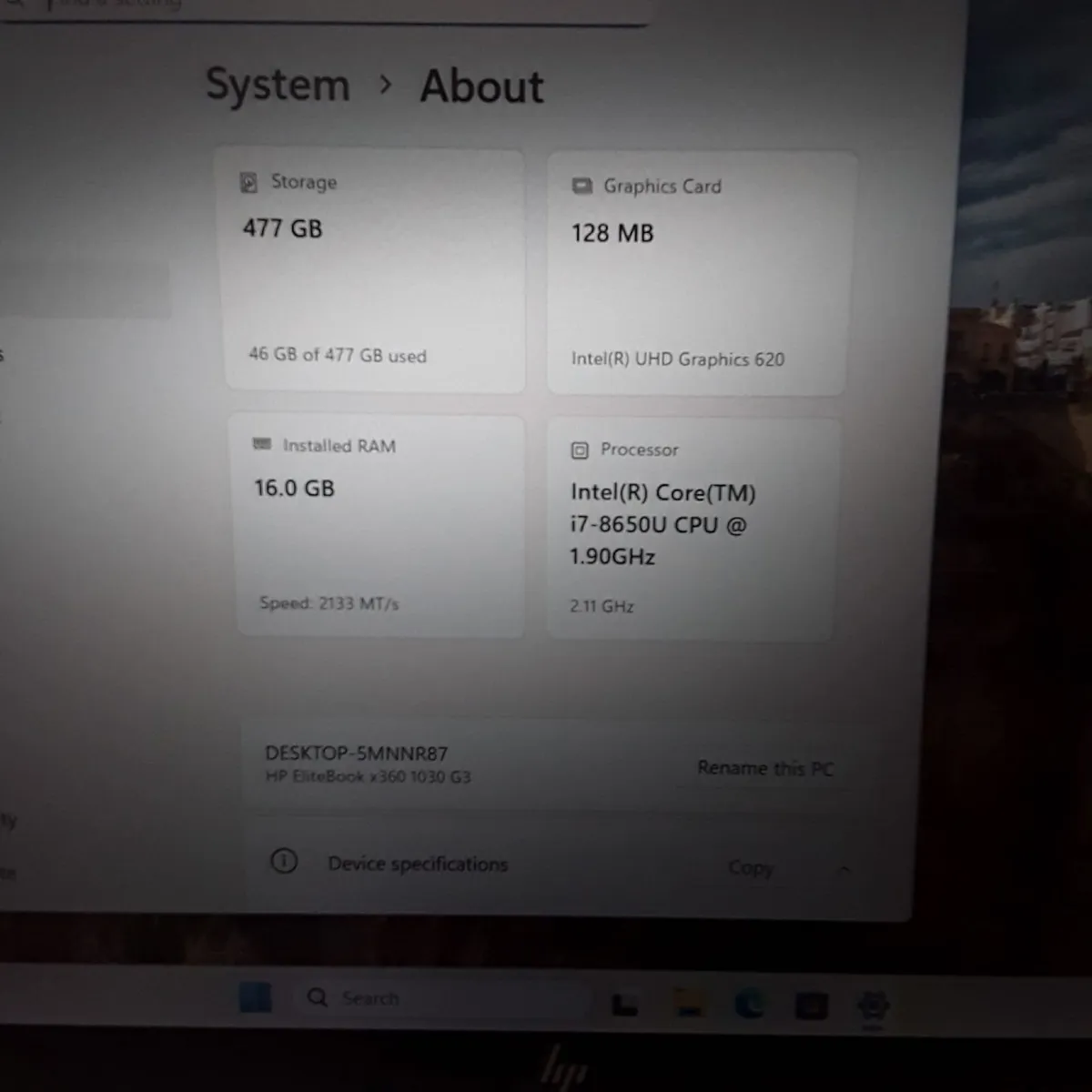HP EliteBook x360 1030 G3 | Intel Core i7-8650U | - Image 1