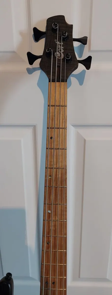 Cort B4 Plus Open Pore Trans Black Bass Guitar - Image 2