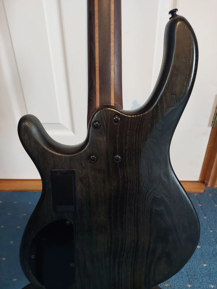 Cort B4 Plus Open Pore Trans Black Bass Guitar - Image 4