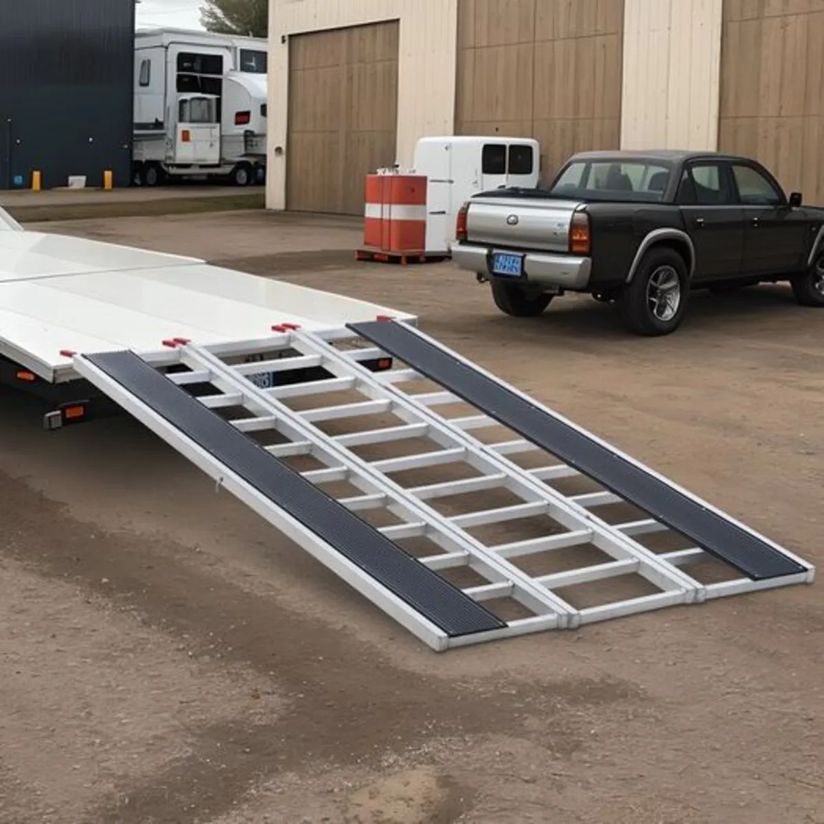 Extra Wide Aluminum Foldable Ramp 1500LBS Capacity - Image 1