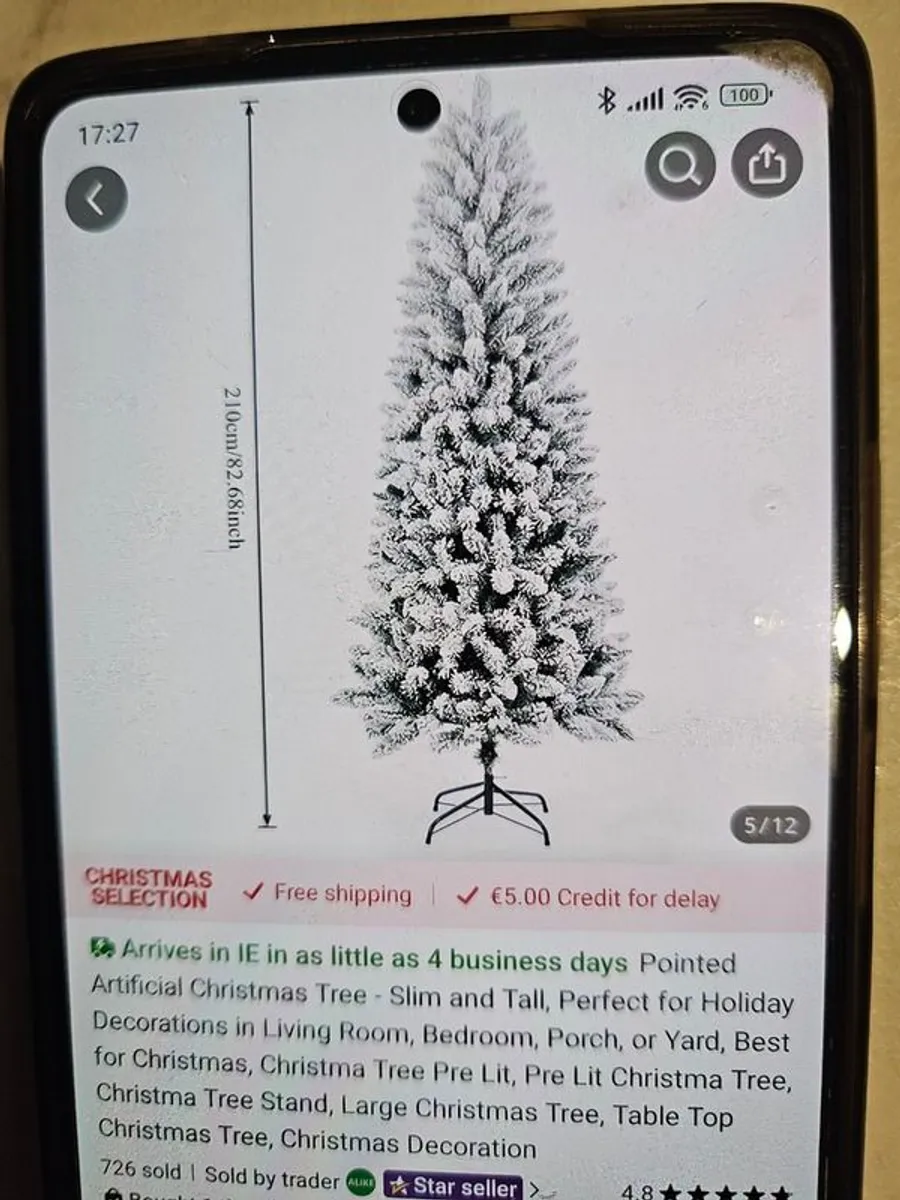 Pointed Christmas Tree Slim & Tall BNWT - Image 1