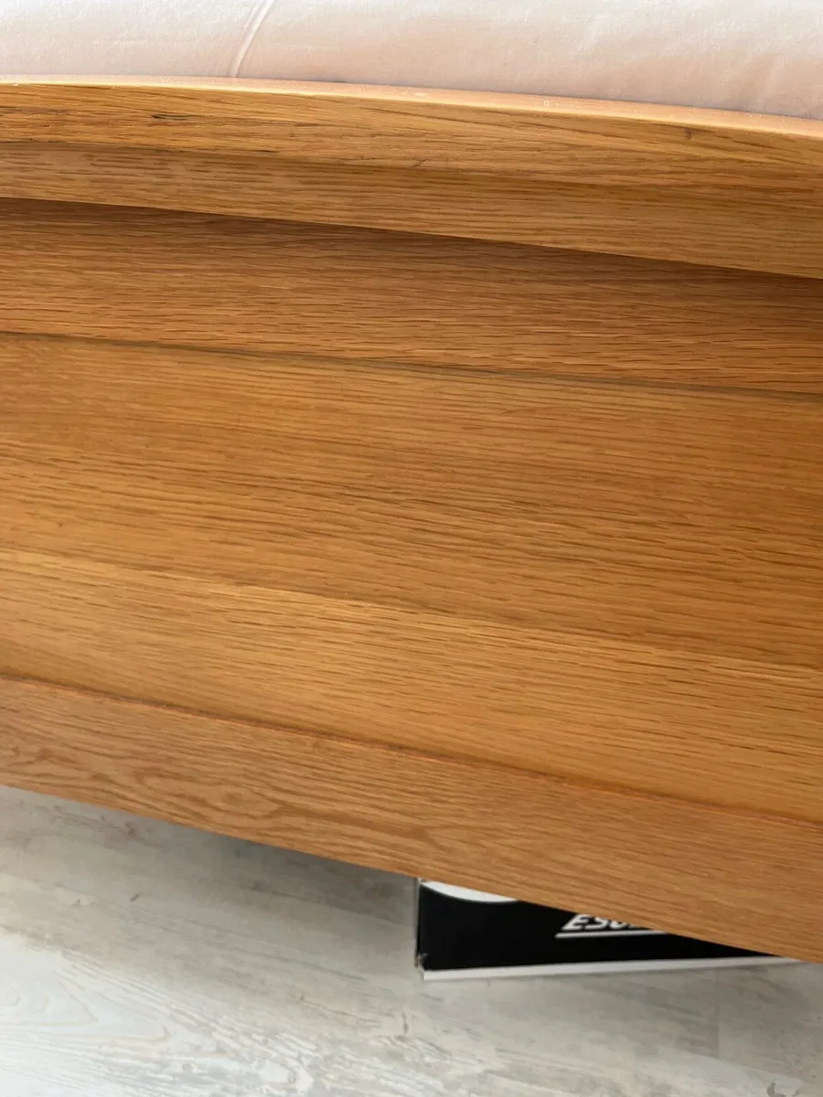 Double solid wood bed and mattress - Image 4