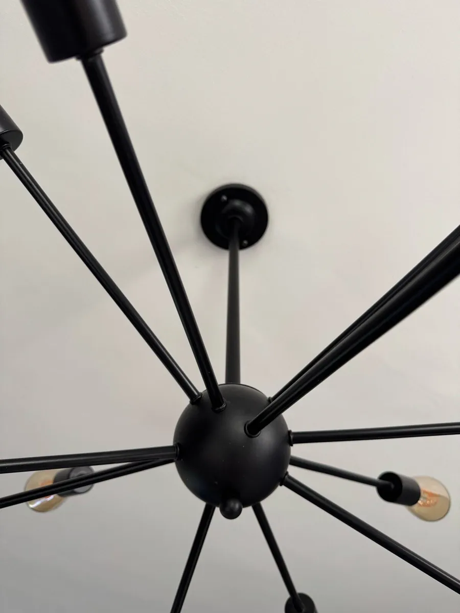 Black Pendant Light - 12 bulbs - Image 2