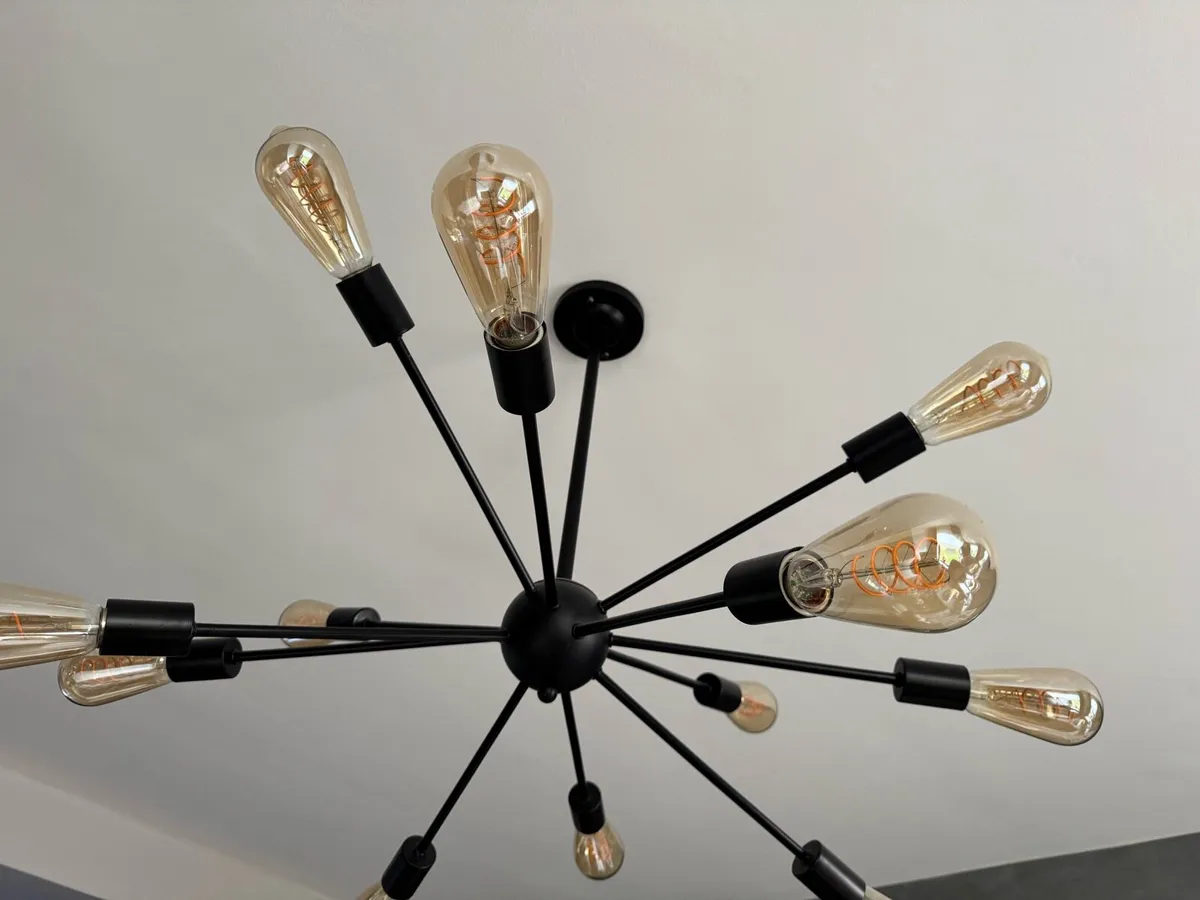 Black Pendant Light - 12 bulbs - Image 3
