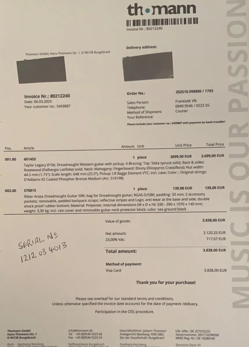 Taylor Legacy Edition 810e Guitar - Image 4