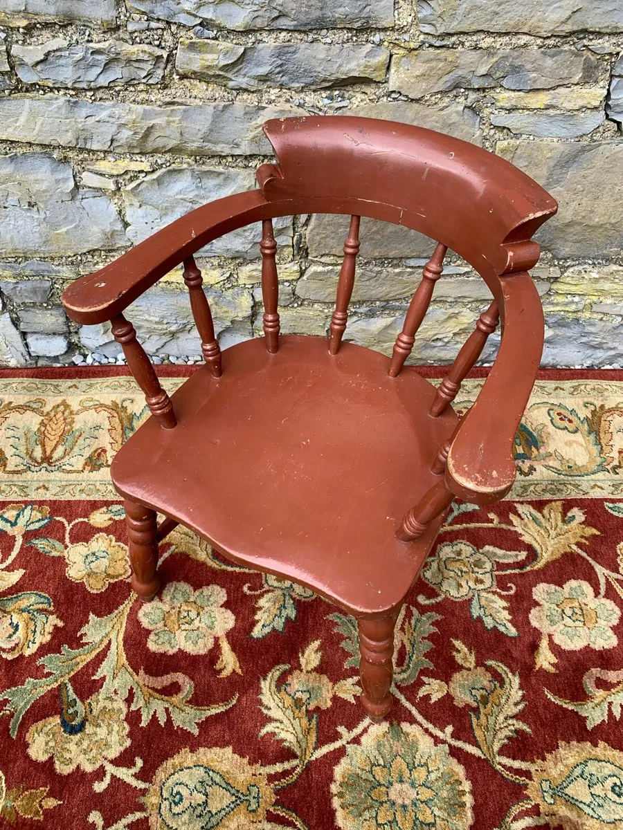 Early 20th century painted captains chair. - Image 2