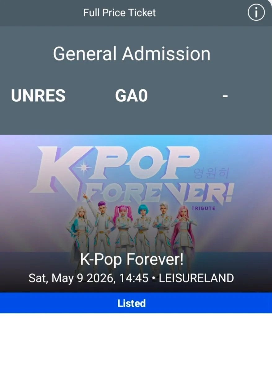 K Pop Forever show tickets (Galway)
