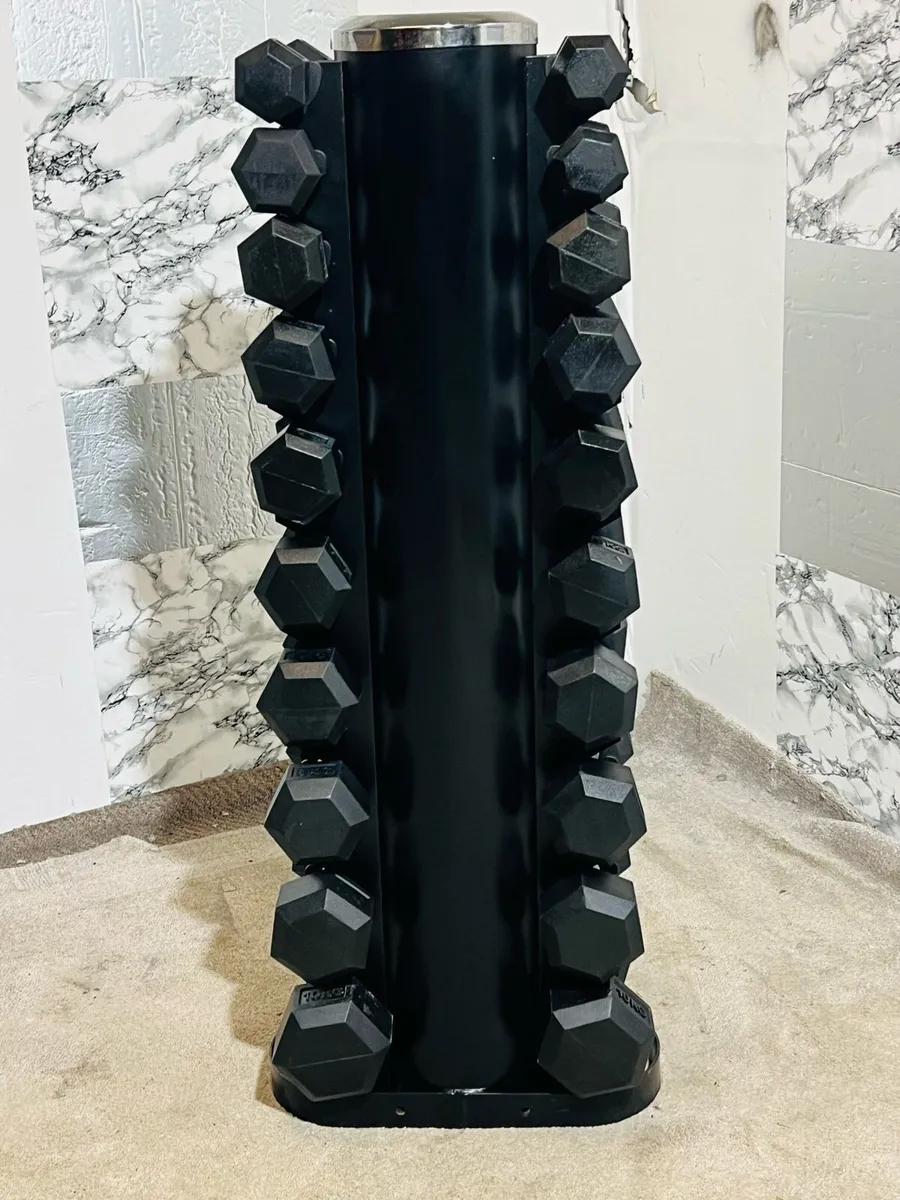 Hex dumbbells with stand - Image 3