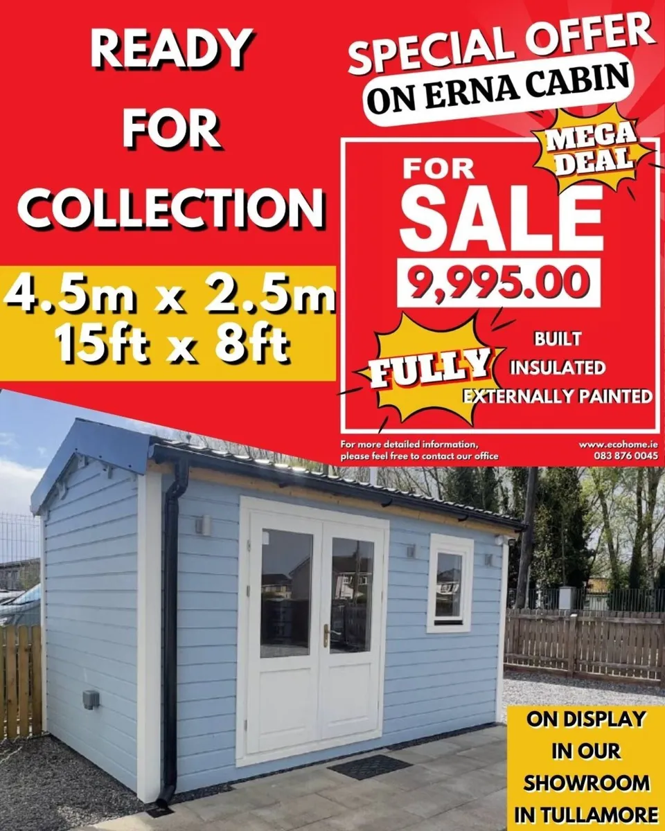 ECOHOME.IE GARDEN CABIN ON SALE - Image 1