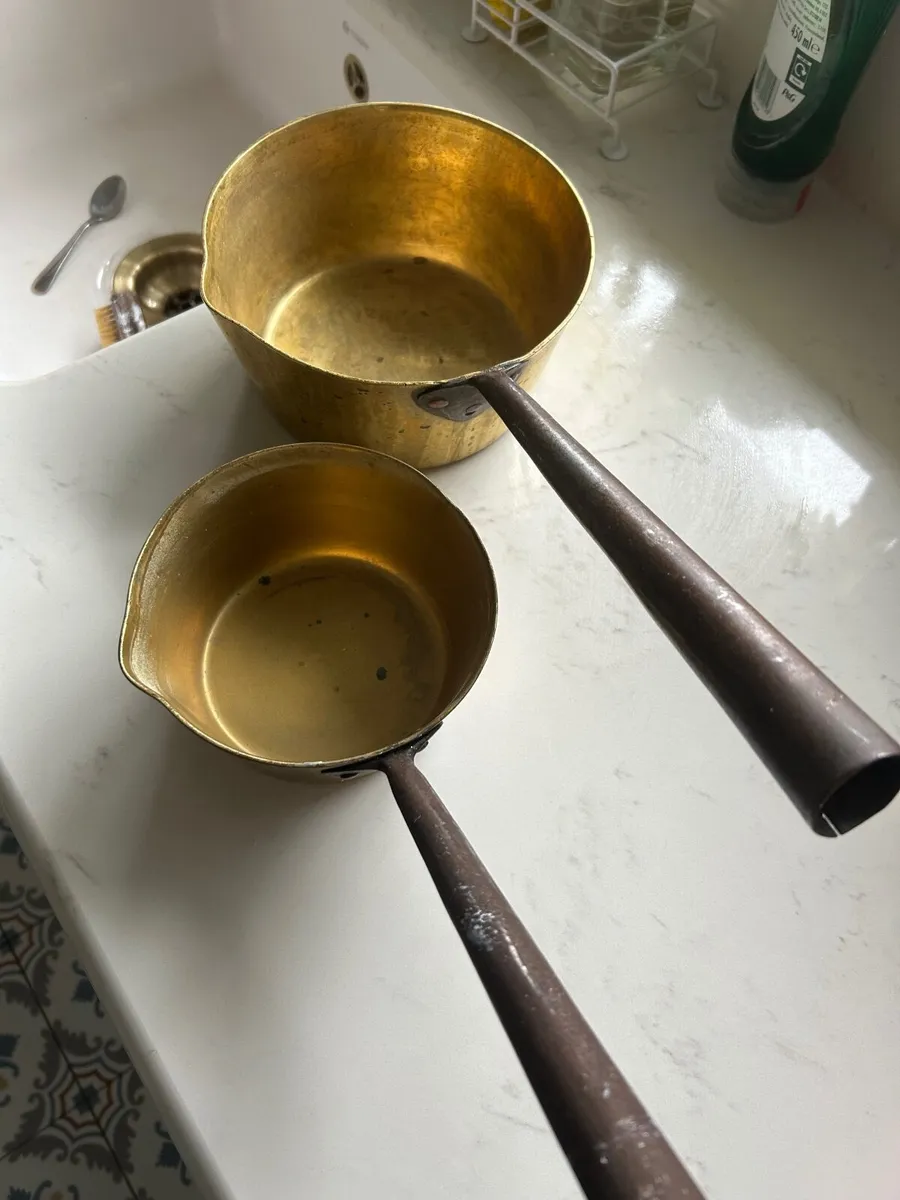 Vintage Copper saucepans - Image 1