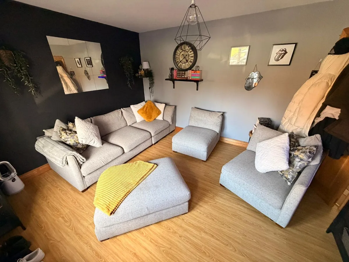 Harvey Norman Faye Modular Corner Sofa + Footstool - Image 3