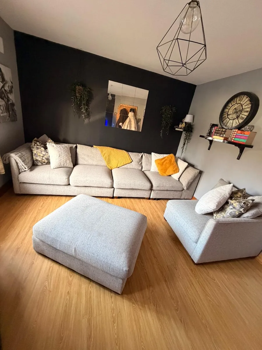 Harvey Norman Faye Modular Corner Sofa + Footstool - Image 4