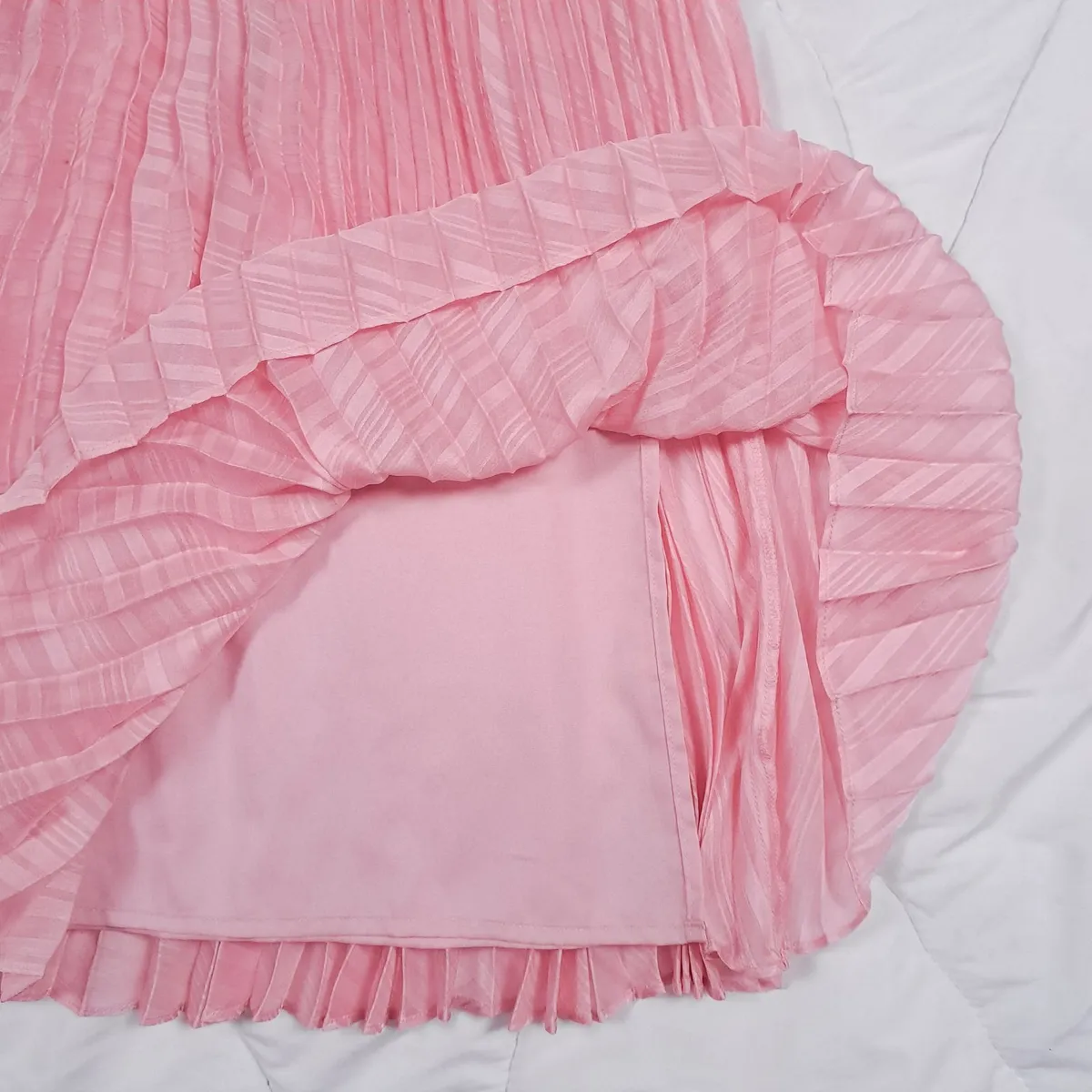 Club Monaco Pastel Pink Pleated Midi Skirt 4US/8UK - Image 4